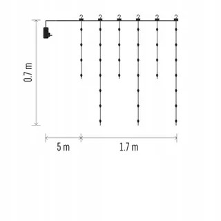 EMOS LED Kerstlichtketting 54 LED 1,7m IP44 Binnen Buiten — miniatuur 6