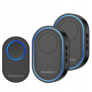 WESSTUN Draadloze Deurbel IP67 2 Ontvangers 39 Beltonen — miniatuur 1