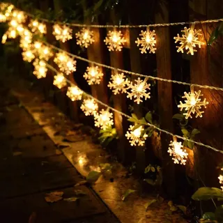 GARITE Sneeuwvlok Lichtjes LED 6M 40LED Waterdicht Binnen Tuin — miniatuur 1