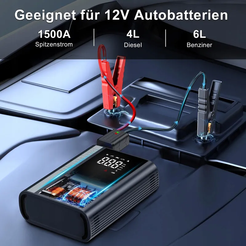 HYCHIKA Powerbank Compressor Auto Benzine 6L Diesel 10L — foto 9