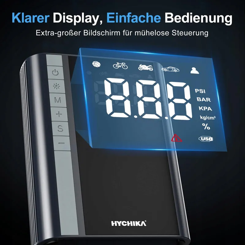 HYCHIKA Powerbank Compressor Auto Benzine 6L Diesel 10L — foto 6