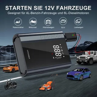 HYCHIKA Powerbank Compressor Auto Benzine 6L Diesel 10L — miniatuur 2