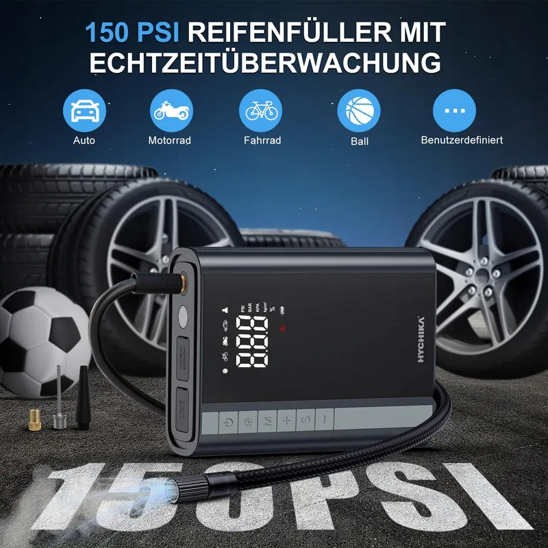 HYCHIKA Powerbank Compressor Auto Benzine 6L Diesel 10L — foto 8