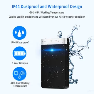 URESMAT Draadloze Deurbel Waterdicht 150m 45 Melodieën — miniatuur 4