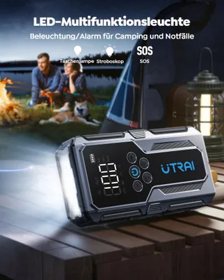 UTRAI Powerbank 4500A Compressor 150PSI Zaklamp 18W Snelladen — miniatuur 5