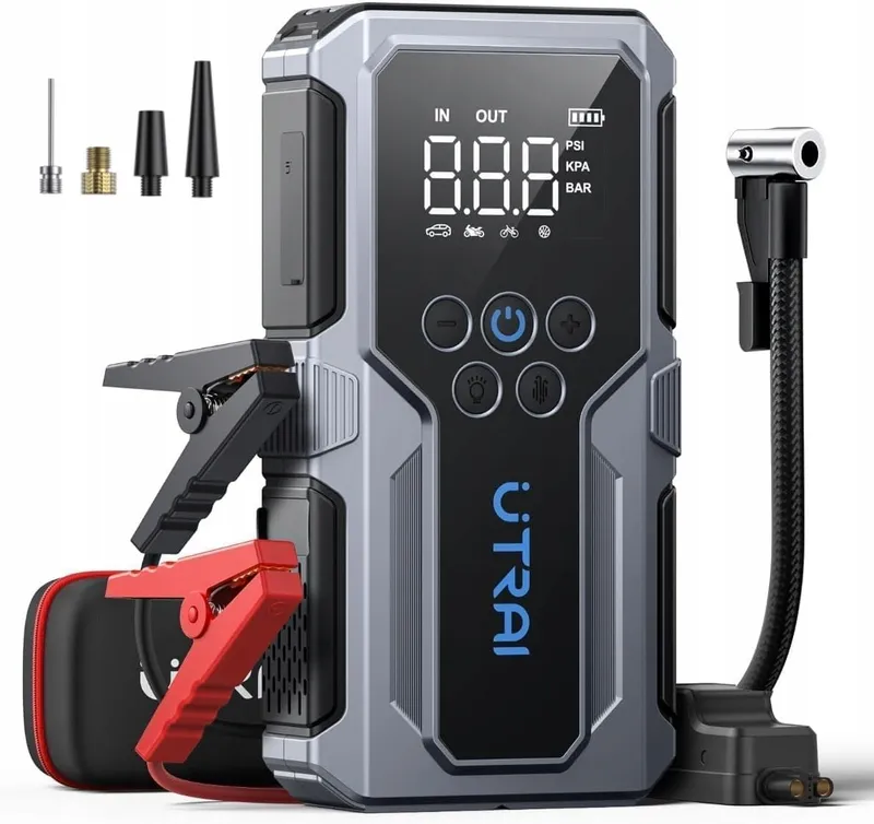 UTRAI Powerbank 4500A Compressor 150PSI Zaklamp 18W Snelladen — foto 1