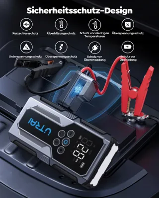 UTRAI Powerbank 4500A Compressor 150PSI Zaklamp 18W Snelladen — miniatuur 7