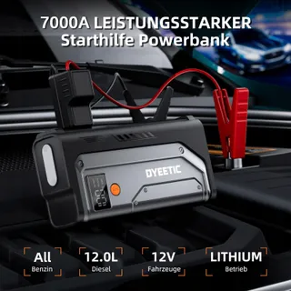 POWERBANK Starthilfe 7000A Auto 12V Benzine Diesel LED USB — miniatuur 2
