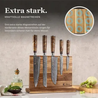 WAKOLI Damast Messenset 6-delig VG10 Kern Ahornhouten Handvat — miniatuur 4
