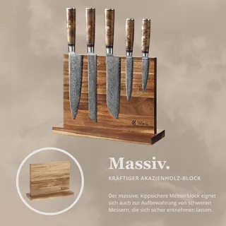 WAKOLI Damast Messenset 6-delig VG10 Kern Ahornhouten Handvat — miniatuur 5