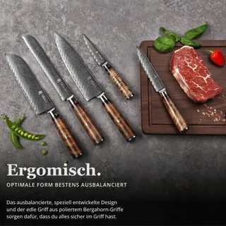 WAKOLI Damast Messenset 6-delig VG10 Kern Ahornhouten Handvat — miniatuur 6