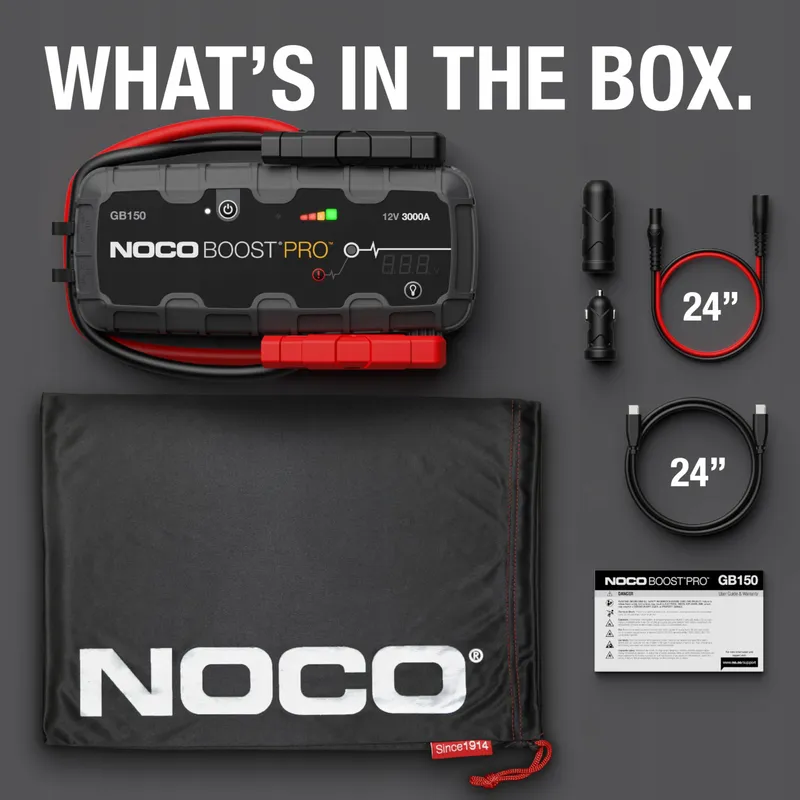 NOCO Boost GB150 3000A Starthulp Powerbank 12V 9L Benzine 7L Diesel — foto 6