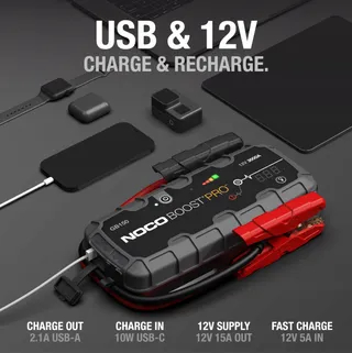 NOCO Boost GB150 3000A Starthulp Powerbank 12V 9L Benzine 7L Diesel — miniatuur 4