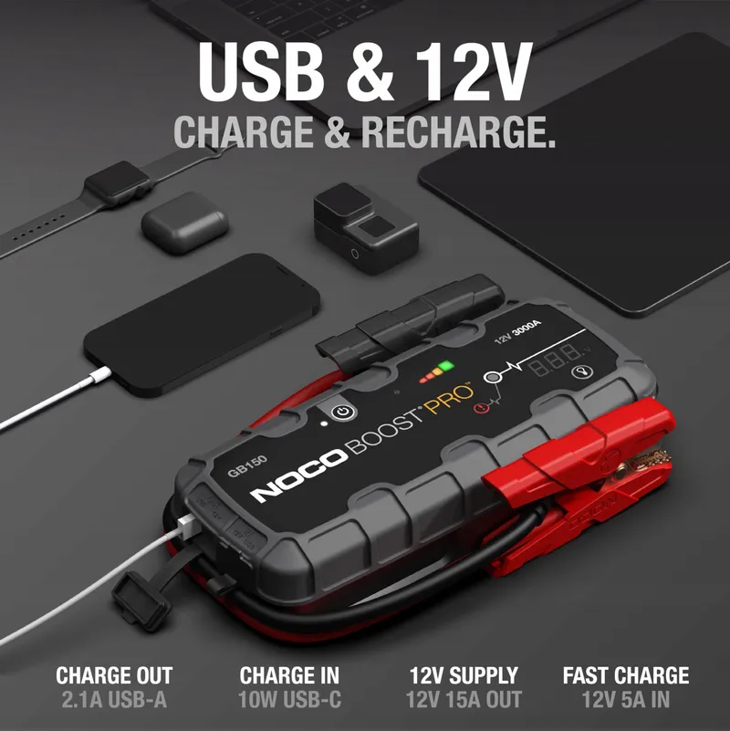 NOCO Boost GB150 3000A Starthulp Powerbank 12V 9L Benzine 7L Diesel — foto 4
