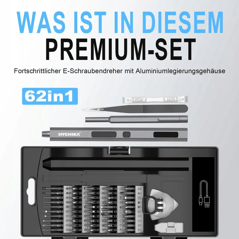 HYCHIKA Elektrische Precisieschroevendraaierset 62-in-1 Voor Elektronica — foto 6