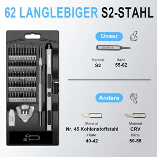 HYCHIKA Elektrische Precisieschroevendraaierset 62-in-1 Voor Elektronica — miniatuur 9