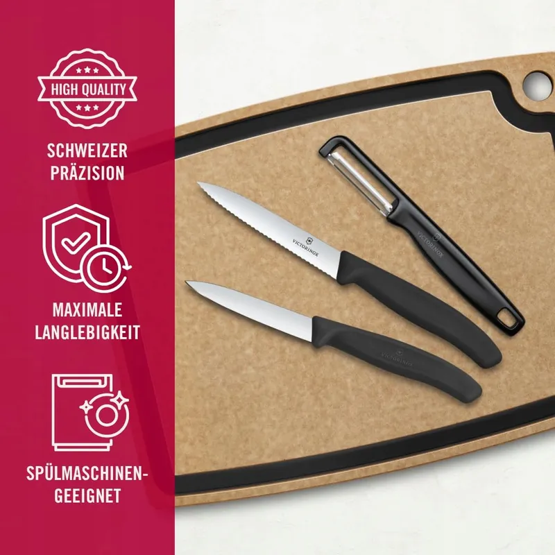 VICTORINOX Swiss Classic Groentemessenset Met Dunschiller Zwart — foto 4