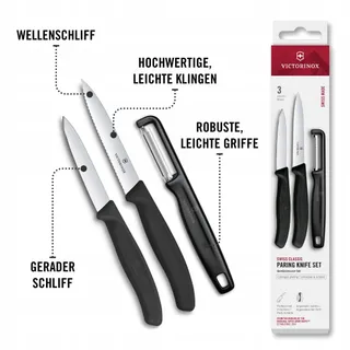 VICTORINOX Swiss Classic Groentemessenset Met Dunschiller Zwart — miniatuur 5