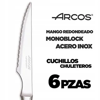 ARCOS Vleesmessenset 6-delig RVS Monoblock Handvat — miniatuur 3