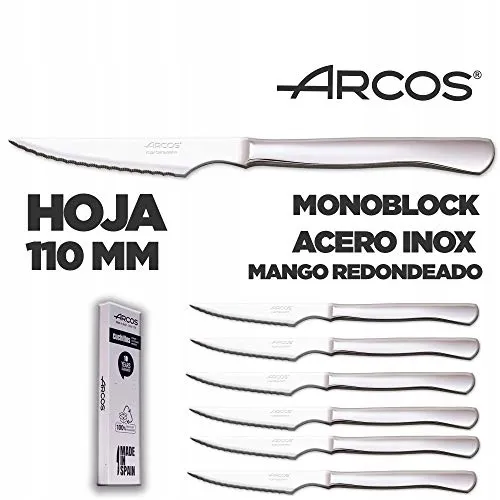 ARCOS Vleesmessenset 6-delig RVS Monoblock Handvat — foto 2
