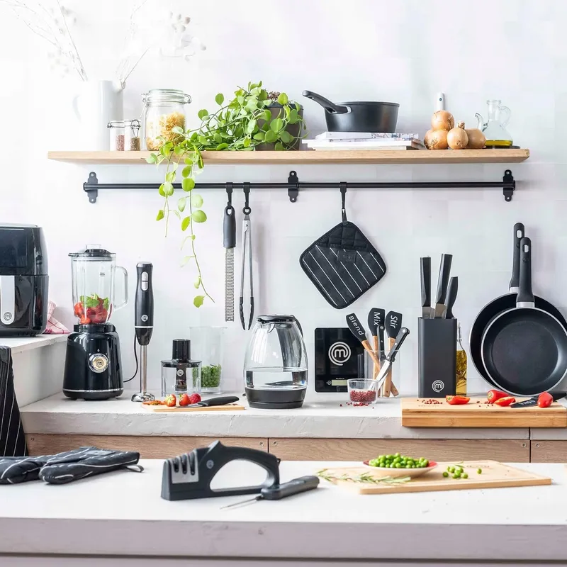 MASTERCHEF Keukenmessenset 5-delig Roestvrij Staal Zwart — foto 9