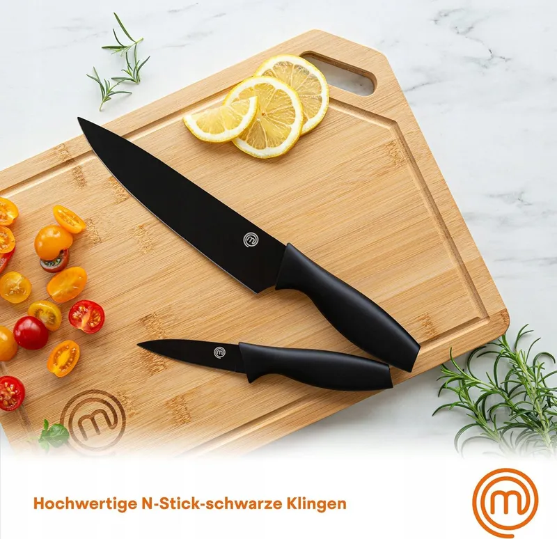 MASTERCHEF Keukenmessenset 5-delig Roestvrij Staal Zwart — foto 4