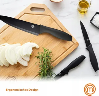 MASTERCHEF Keukenmessenset 5-delig Roestvrij Staal Zwart — miniatuur 3