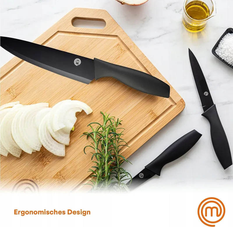 MASTERCHEF Keukenmessenset 5-delig Roestvrij Staal Zwart — foto 3