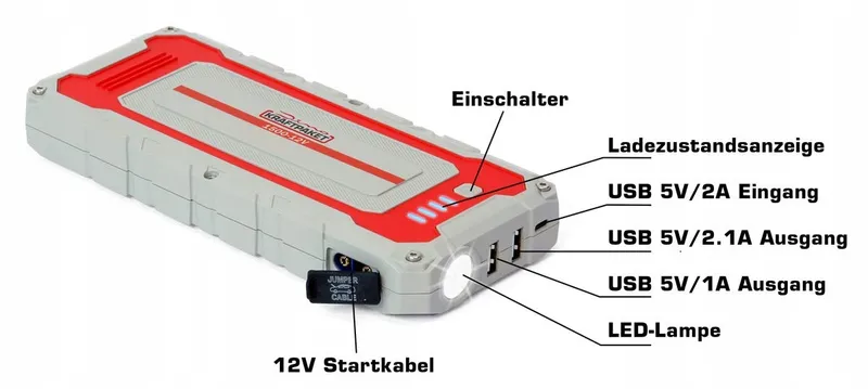 DINO KRAFTPAKET Powerbank 12V 1500A Diesel Benzine E-Auto — foto 5