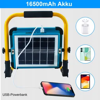 TOPBOS 100W LED Schijnwerper met Statief 10000LM Accu USB-C Solar — miniatuur 3