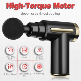 COTSCOO Mini Massagepistool 4 Koppen Stil Draagbaar — miniatuur 3