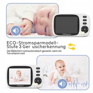BABYSTAR Babyfoon Met Camera 3,2" Nachtzicht Audio VOX 2100mAh — miniatuur 3