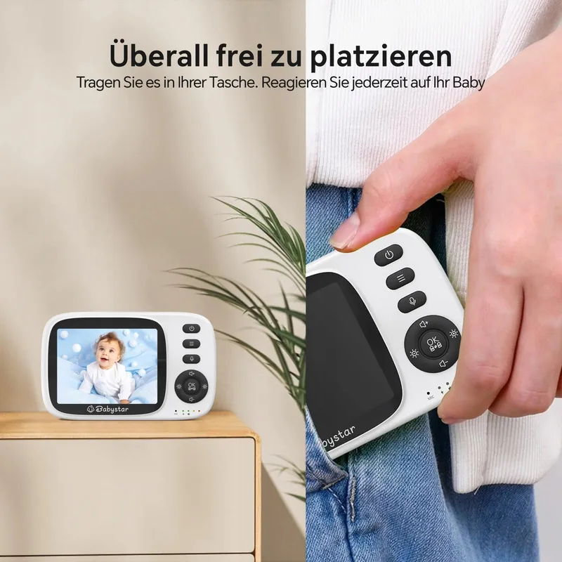 BABYSTAR Babyfoon Met Camera 3,2" Nachtzicht Audio VOX 2100mAh — foto 6