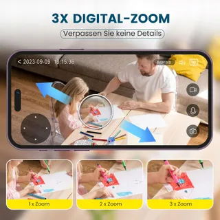 LITTLE ELF 2K Binnencamera Babyfoon 360 WiFi Audio Nachtzicht Alexa — miniatuur 8
