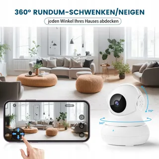 LITTLE ELF 2K Binnencamera Babyfoon 360 WiFi Audio Nachtzicht Alexa — miniatuur 2