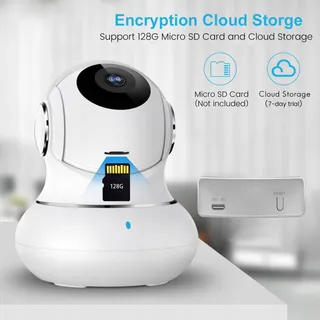 LITTLE ELF 2K Binnencamera Babyfoon 360 WiFi Audio Nachtzicht Alexa — miniatuur 9
