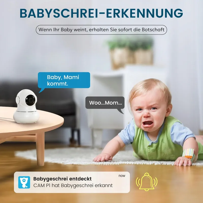LITTLE ELF 2K Binnencamera Babyfoon 360 WiFi Audio Nachtzicht Alexa — foto 5