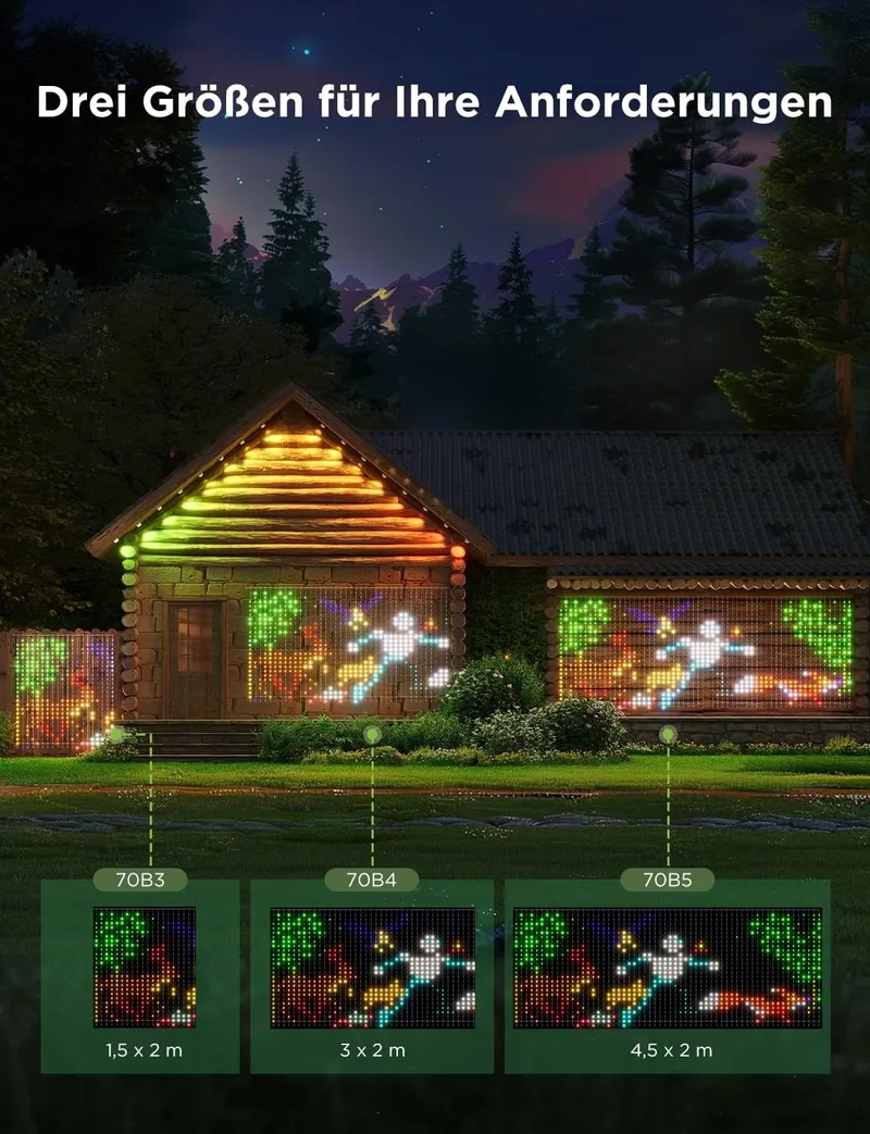 GOVEE LED Lichtgordijn RGBIC 520 Kleuren IP65 Alexa Party 1,5x2m — foto 9