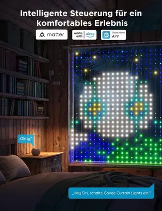 GOVEE LED Lichtgordijn RGBIC 520 Kleuren IP65 Alexa Party 1,5x2m — miniatuur 7