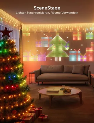 GOVEE LED Lichtgordijn RGBIC 520 Kleuren IP65 Alexa Party 1,5x2m — miniatuur 3