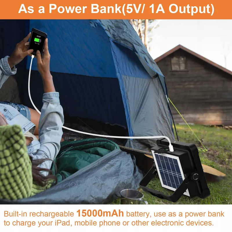 ERAY 150W LED Bouwlamp Solar Accu Met Afstandsbediening — foto 4