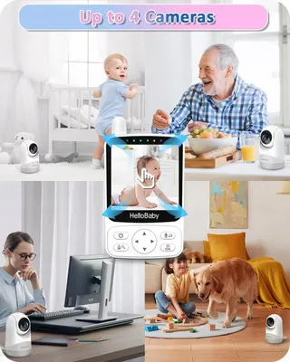 HELLOBABY Babyfoon met Camera 29u Batterij 2-Weg Audio — miniatuur 9