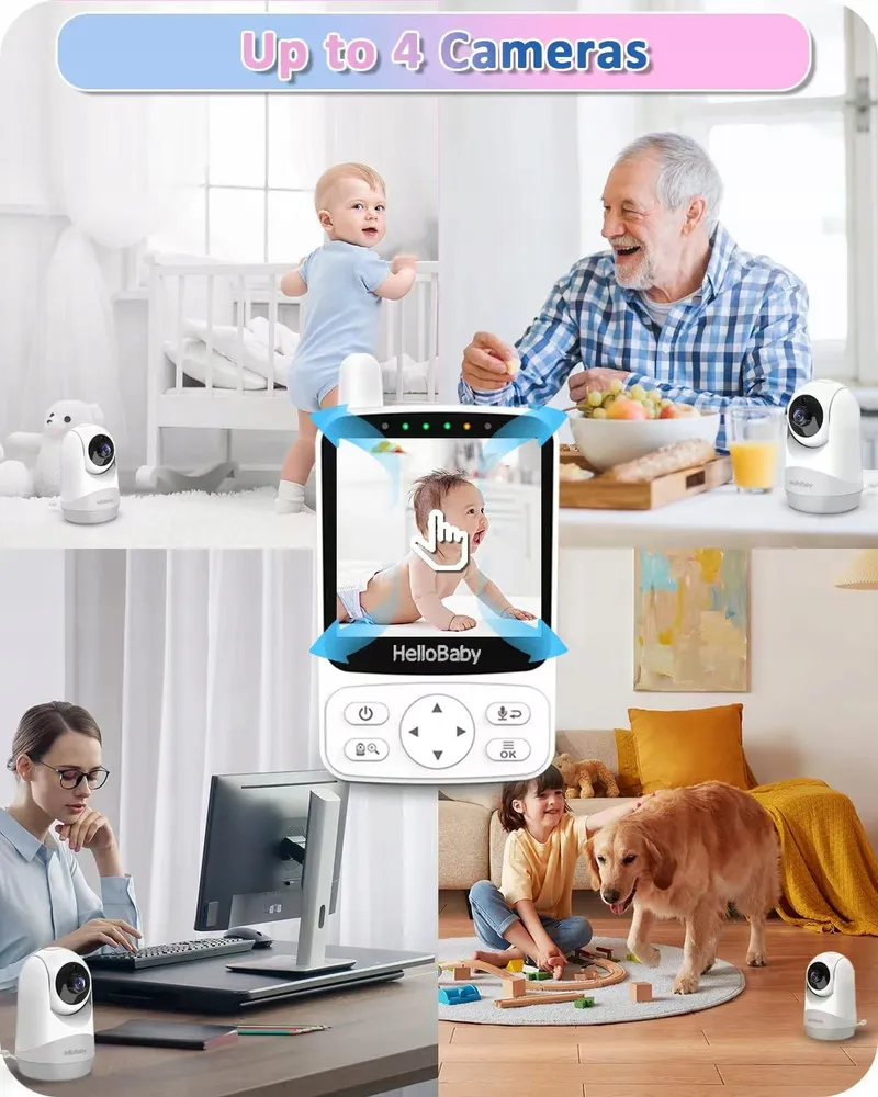 HELLOBABY Babyfoon met Camera 29u Batterij 2-Weg Audio — foto 9