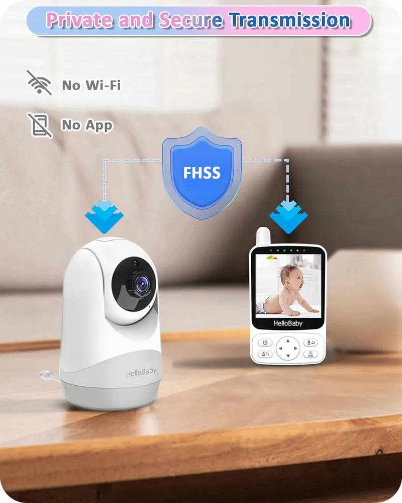 HELLOBABY Babyfoon met Camera 29u Batterij 2-Weg Audio — foto 5