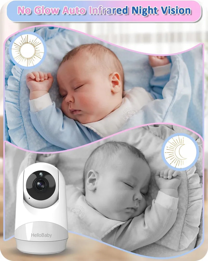 HELLOBABY Babyfoon met Camera 29u Batterij 2-Weg Audio — foto 7