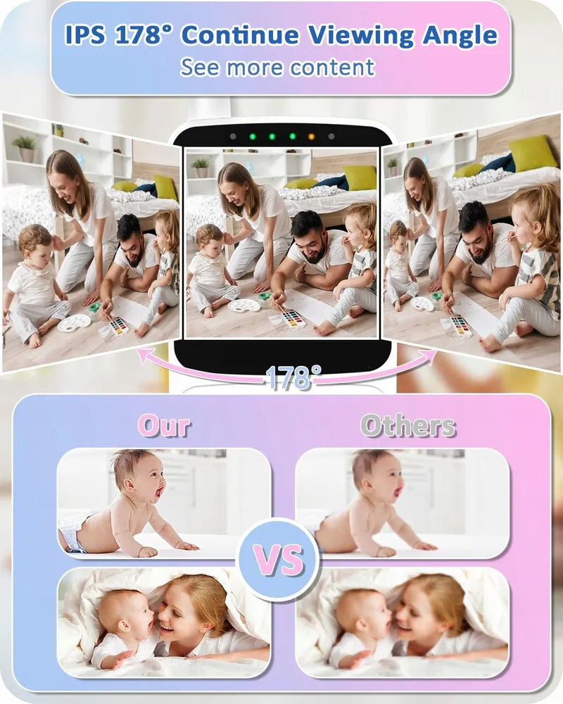 HELLOBABY Babyfoon met Camera 29u Batterij 2-Weg Audio — foto 4