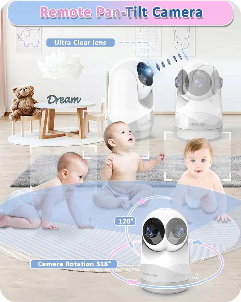 HELLOBABY Babyfoon met Camera 29u Batterij 2-Weg Audio — foto 6