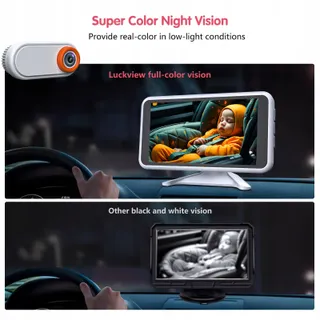 LUCKVIEW Baby Autocamera HD 1080P 360° 5.2" Scherm — miniatuur 3