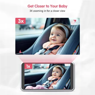 LUCKVIEW Baby Autocamera HD 1080P 360° 5.2" Scherm — miniatuur 5