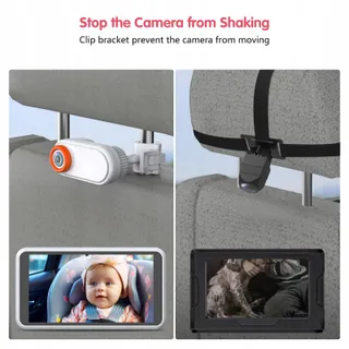 LUCKVIEW Baby Autocamera HD 1080P 360° 5.2" Scherm — miniatuur 4